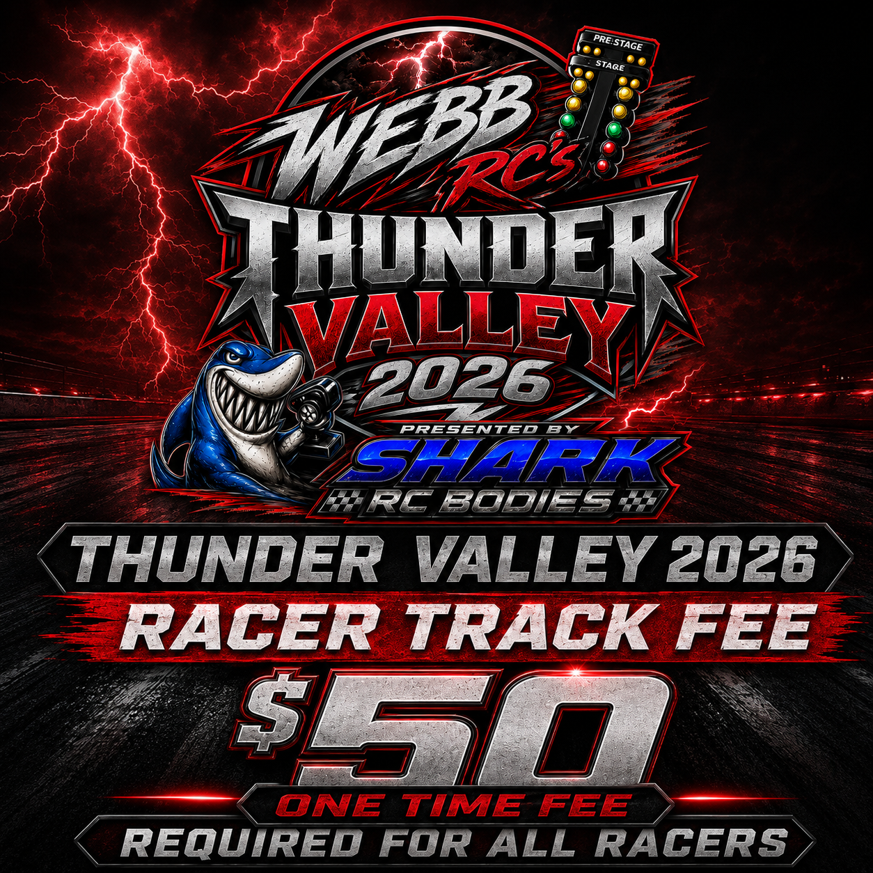 Thunder Valley 2026 — Racer Track Fee